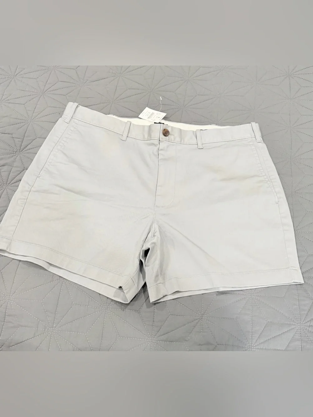 J. Crew Light Gray Flat-Front Stretch Shorts